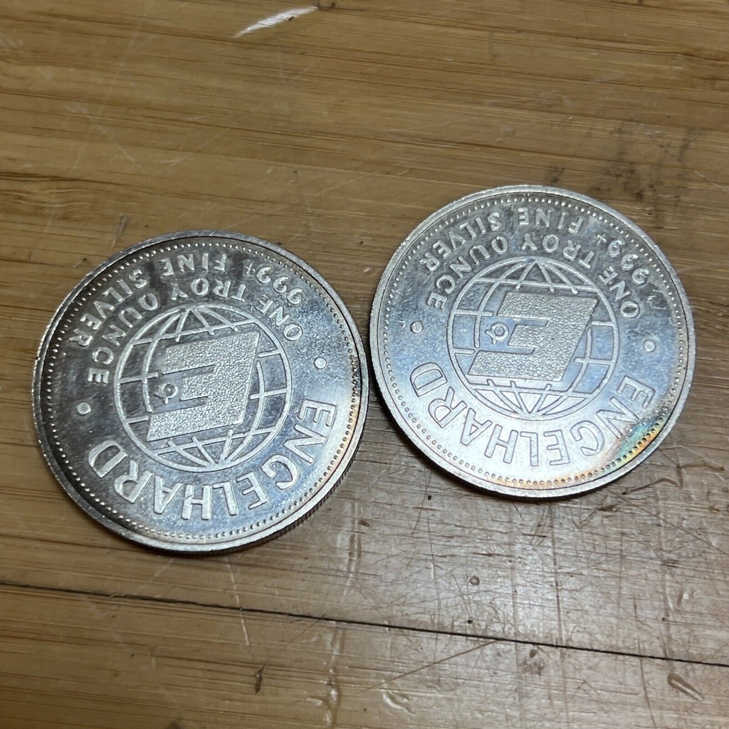 1984 2 Troy Oz. .999 Silver Engelhard American Prospector Silver Round #1