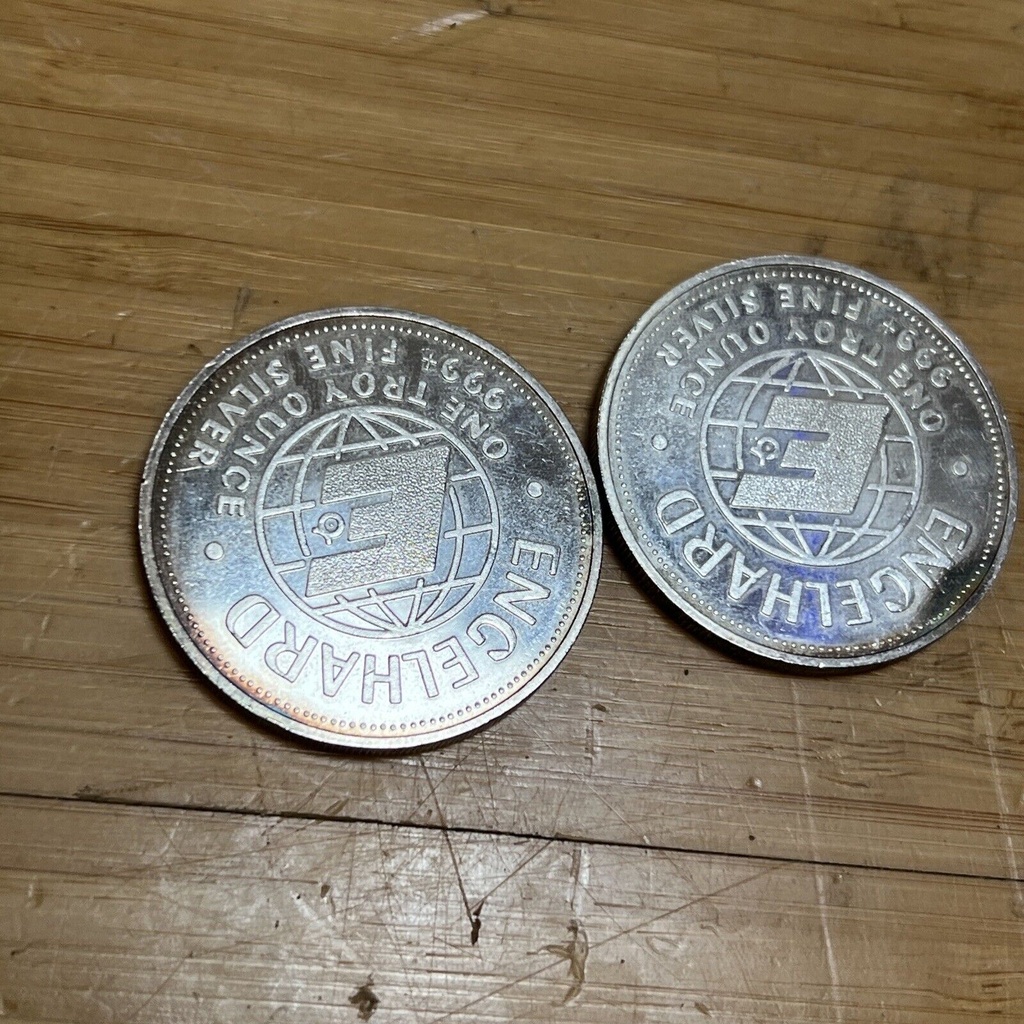 1984 2 Troy Oz. .999 Silver Engelhard American Prospector Silver Round #1