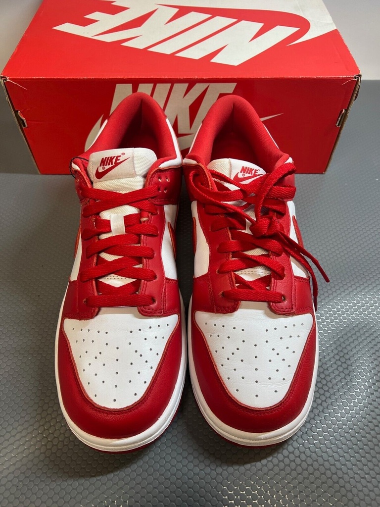 Size 10 - Nike Dunk Low 2020 University Red St Johns CU1727-100 Preowned CIB #1