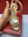 Rene Caovilla Beige Satin Shadow Strass Heels Size 35 1/2 US 5.5 $1275.00 Retail in Boston, MA
