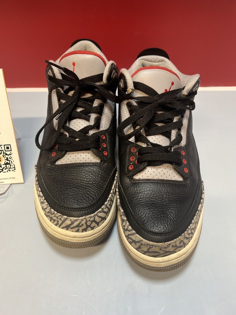 Nike Air Jordan 3 Retro OG Mid Black Cement Men's Size 9 Sneakers 854262-001 #1