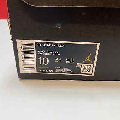 Nike Air Jordan 1 Mid Gym Red Black Toe White size 10 DQ8426-106 #1