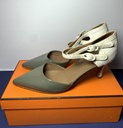 HERMES Semelle Cuir Ankle Strap Heels Shoes Size 38 buy