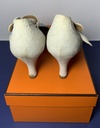 HERMES Semelle Cuir Ankle Strap Heels Shoes Size 38 in Boston