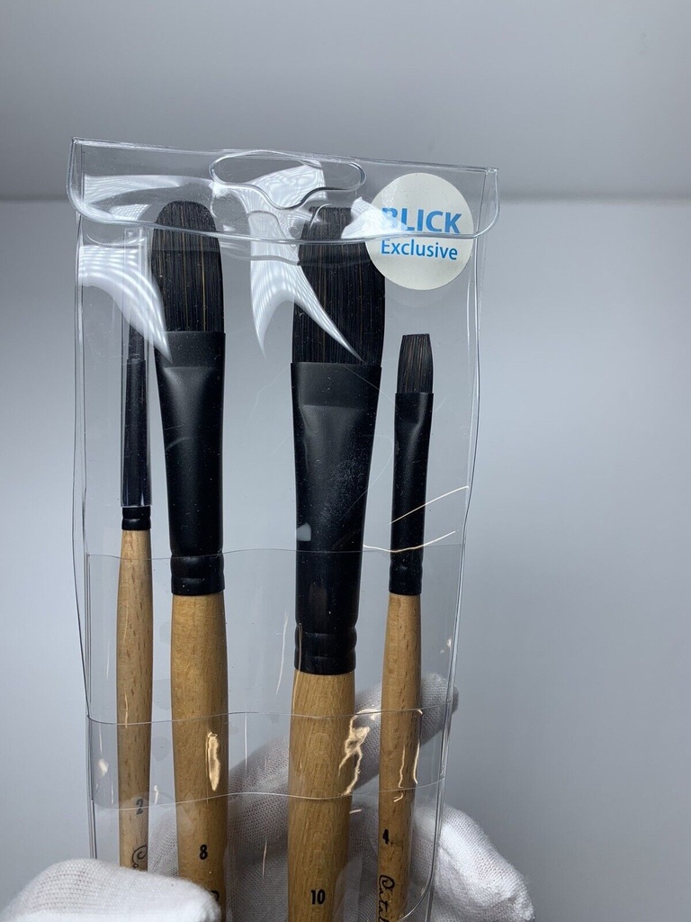 Princeton Catalyst Polytip Bristle Artist Brush For Acrylic & Oil 4pc Nextgen #1