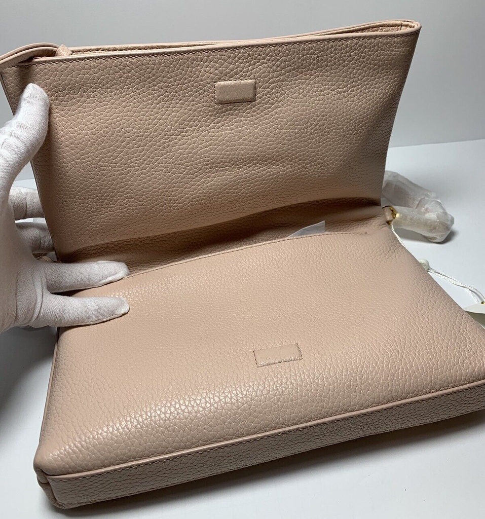 NWT Tory Burch Thea Crossbody Foldover Bag Shoulderbag Shell Pink #1