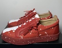 Giuseppe Zanotti Bertens Double Zip Leather Red Glitter Sneakers RM90004 buy
