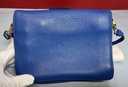 Prada Royal Blue Vitello Daino Leather Double Strap Flap Crossbody Bag buy