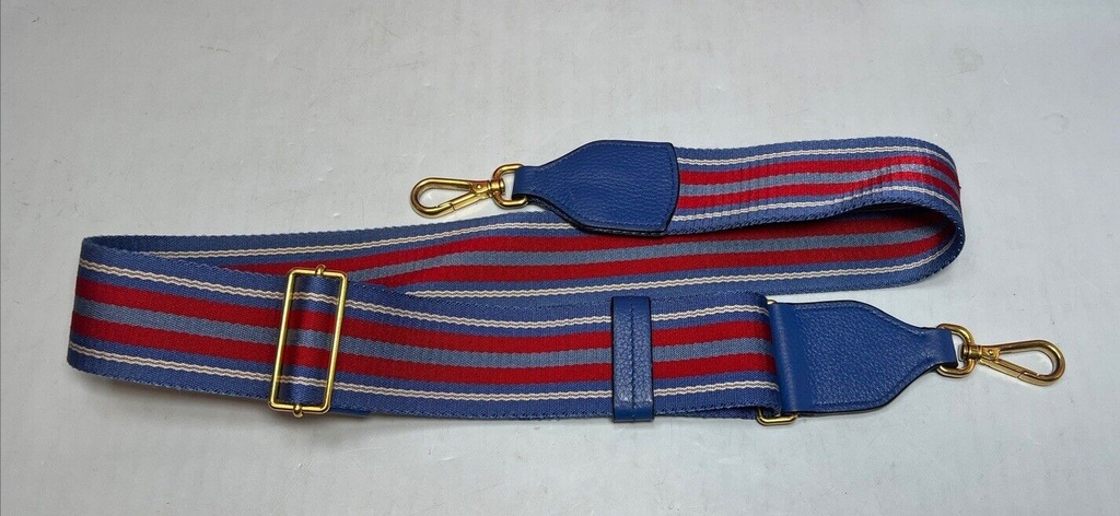 Prada Royal Blue Vitello Daino Leather Double Strap Flap Crossbody Bag #14