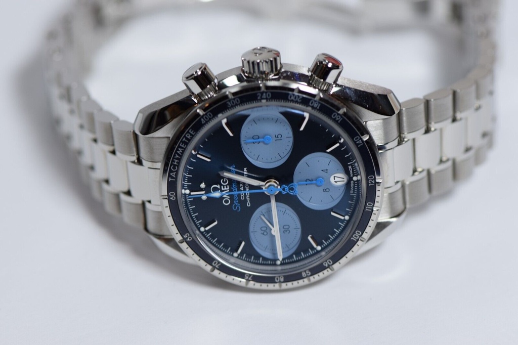 Mint Omega Speedmaster 38 Orbis Edition Blue Dial Watch 324.30.38.50.03.002 #2