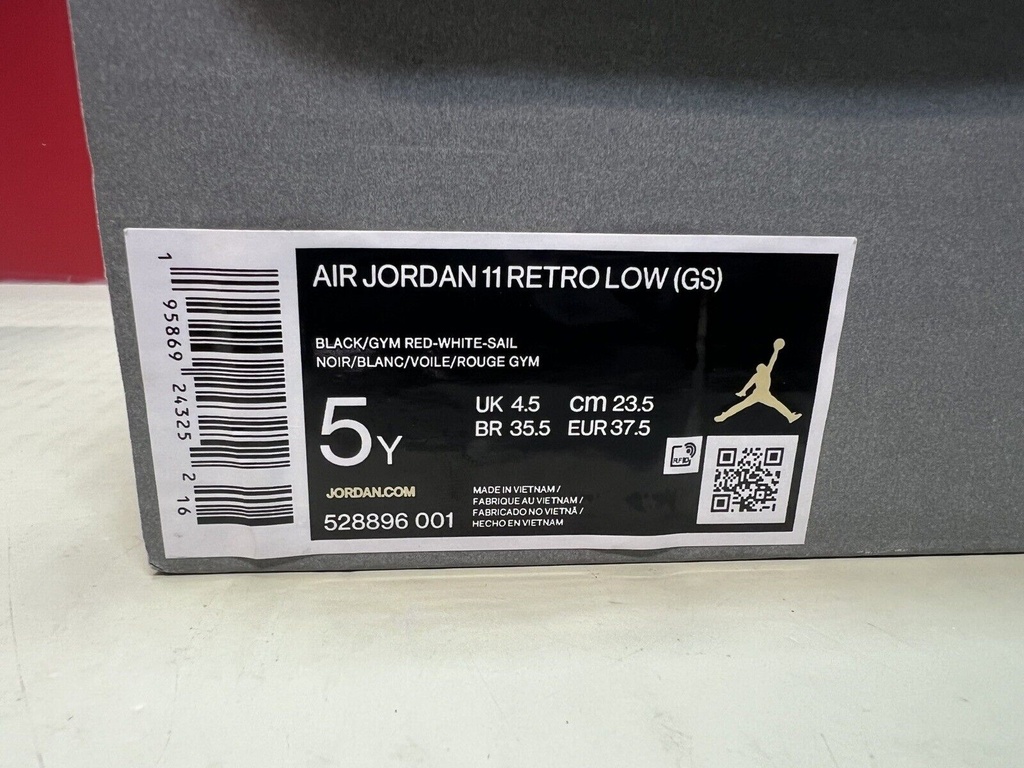 Nike Air Jordan 11 Retro Low GS '72-10' Black 528896-001  Sz 5Y CIB #8