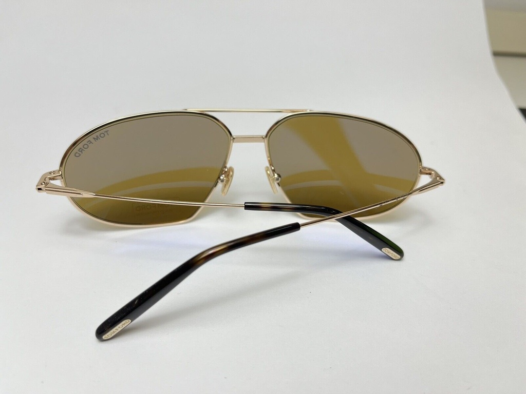 TOM FORD BRADFORD TF771 28E 63-14 140 Sunglasses Gold Frame & Lenses #3