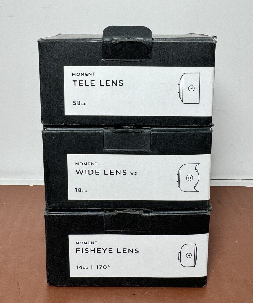 Moment Lens Kit - Fisheye 14mm, Tele 58mm, Wide Lens 18mm -Mint condition #1