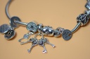 Pandora Bracelet 7.25"  7 Charms Strerling Silver - Love Theme in Boston, MA