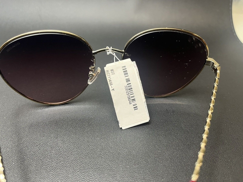 Coach L1148 HC7114 90058D Sunglasses Women's Light Gold/Brown Gradient Lens 56mm #4