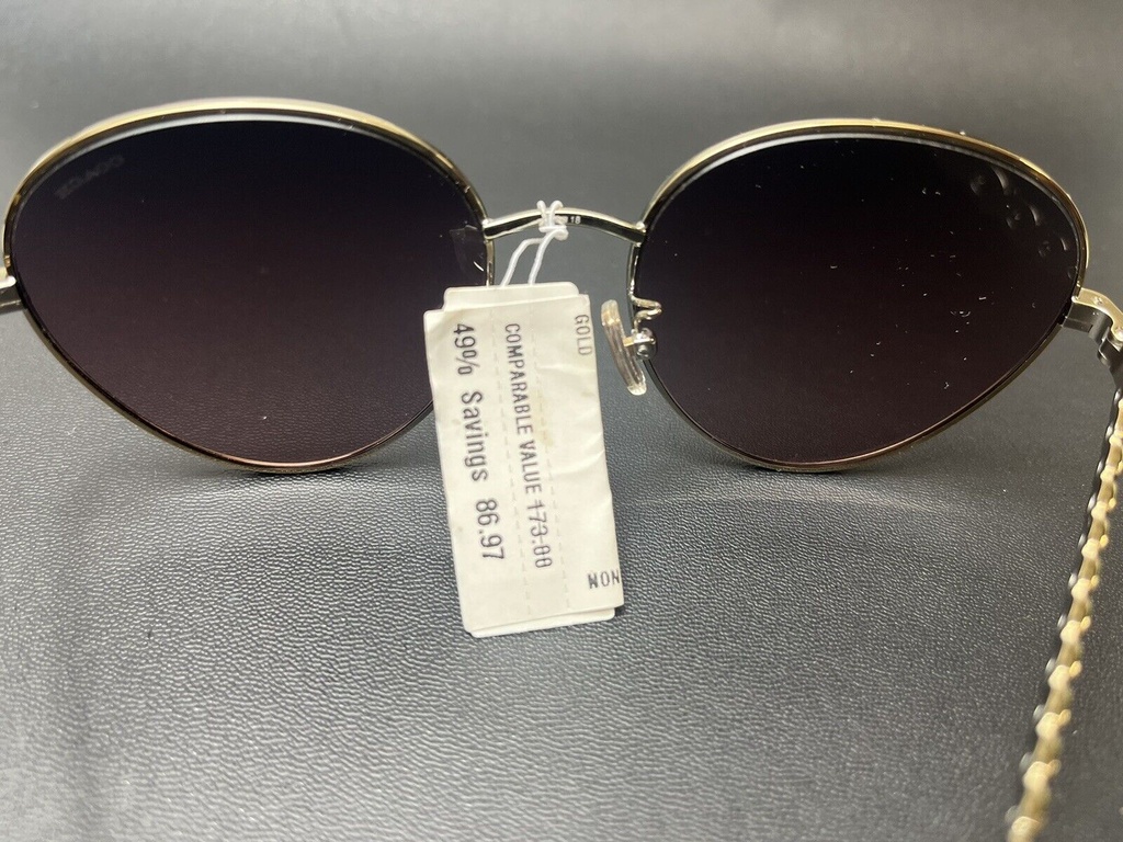 Coach L1148 HC7114 90058D Sunglasses Women's Light Gold/Brown Gradient Lens 56mm #5