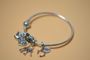 Pandora Bracelet 7.75" 5 Charms Strerling Silver - Queen & Family Theme cost
