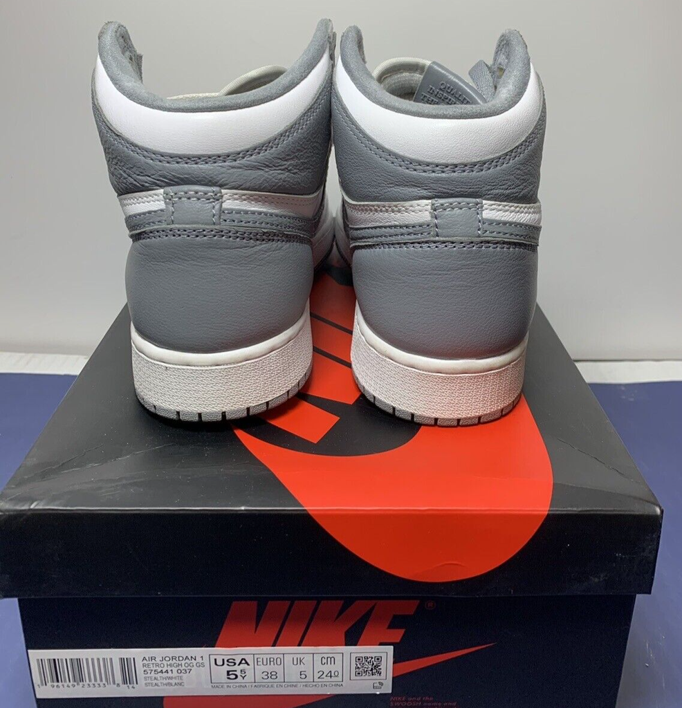 Nike Air Jordan 1 Retro High OG Stealth White Shoes 575441-037 #6