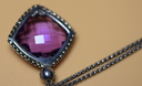David Yurman Cushion On Point Amethyst Diamonds Sterling Silver 17" with delivery