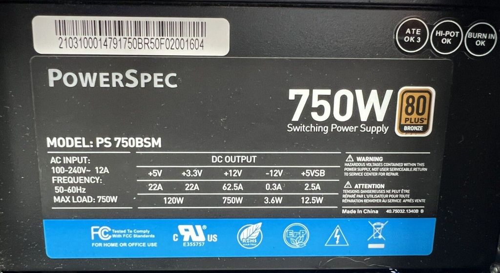 Powerspec G437 Gaming i7-11700k 32GB RAM 1TB GeForce RTX3070 8GB RGB CoolMaster #13