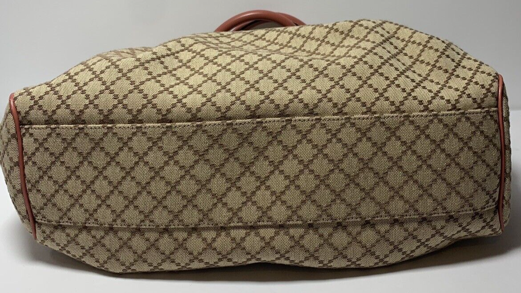 GUCCI Sukey Shoulder Tote Bag Diamante Canvas Leather Beige A3157CS412 #1