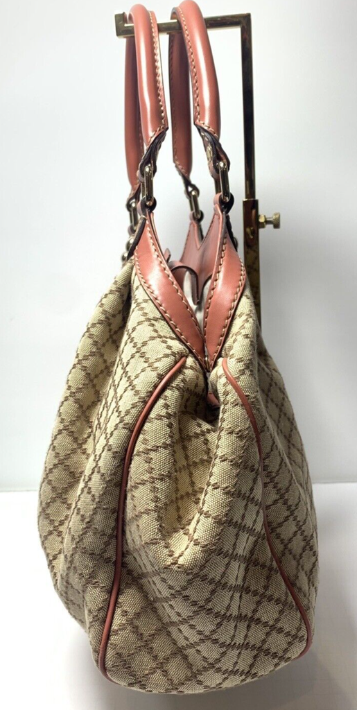 GUCCI Sukey Shoulder Tote Bag Diamante Canvas Leather Beige A3157CS412 #1