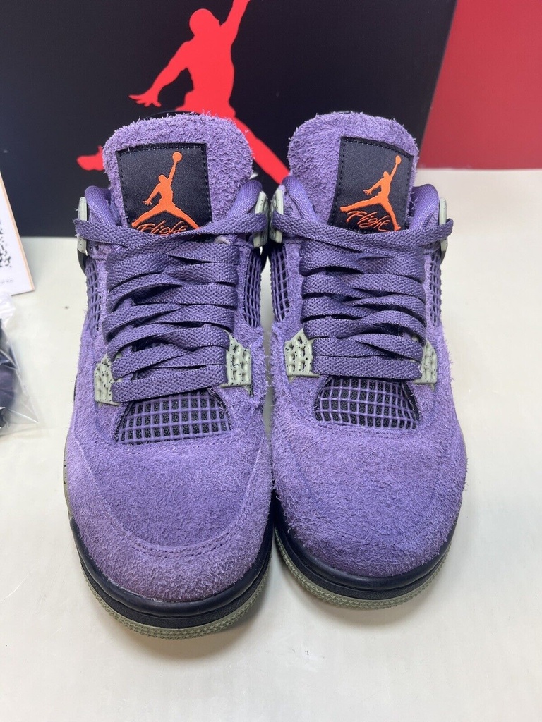 Size 6.5W - Jordan 4 Retro Mid Canyon Purple W AQ9129-500 CIB NIKE #1