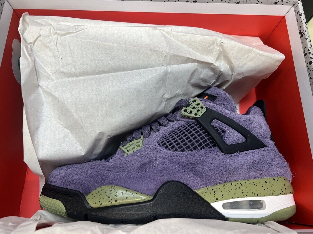 Size 6.5W - Jordan 4 Retro Mid Canyon Purple W AQ9129-500 CIB NIKE #1