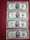 Lot of (8) 1953 1953a 1963 $5 $2 Red Seal Five Dollar Bills Vintage US Lot used