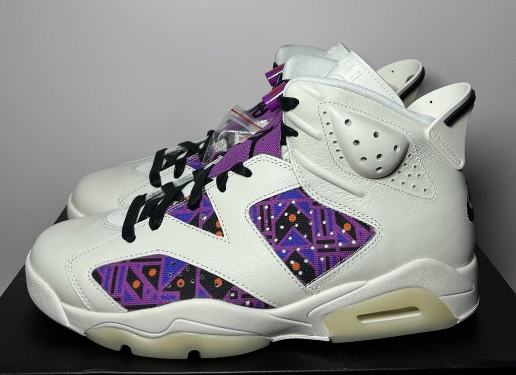 New Mens 2020 Air Jordan 6 Retro 'Quai 54' CZ4152-101 Size 10 US Purple #2