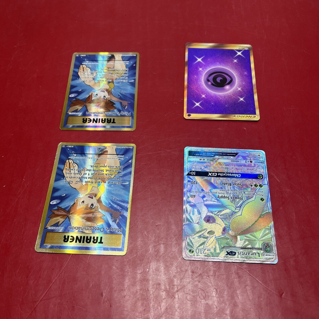 Pokemon Secret Rare Lot, Psychic Energy, Misty's Determination, Lurantis #2