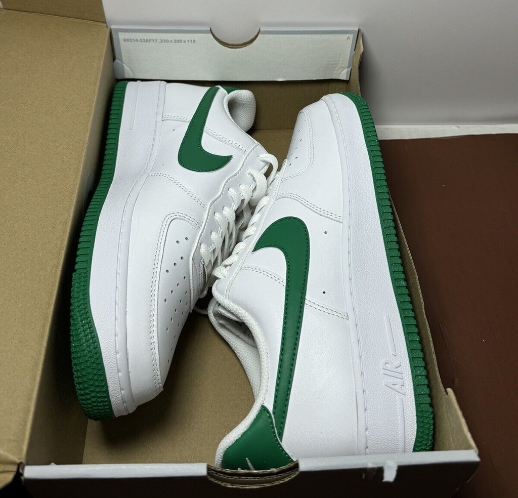 NIKE AIR FORCE 1 07_WHITE/MALACHITE-WHITE FJ4146-102-SIZE 9 #5