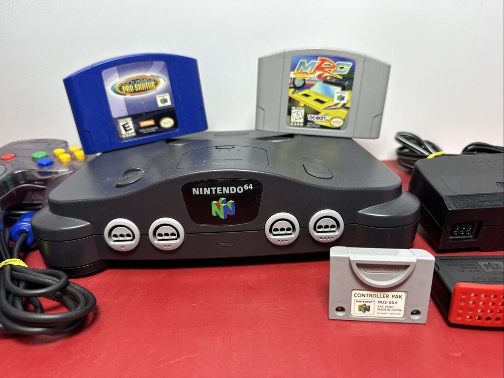 N64 NUS-001 Nintendo 64 Console W/ expansion pak,  2 Controllers TESTED 2 Games #1