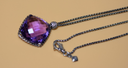 David Yurman Cushion On Point Amethyst Diamonds Sterling Silver 17" used