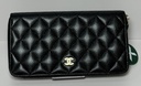 Chanel Zip Around Wallet Quilted Diamond Long Black -Brand New buy