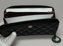 Chanel Zip Around Wallet Quilted Diamond Long Black -Brand New purchase