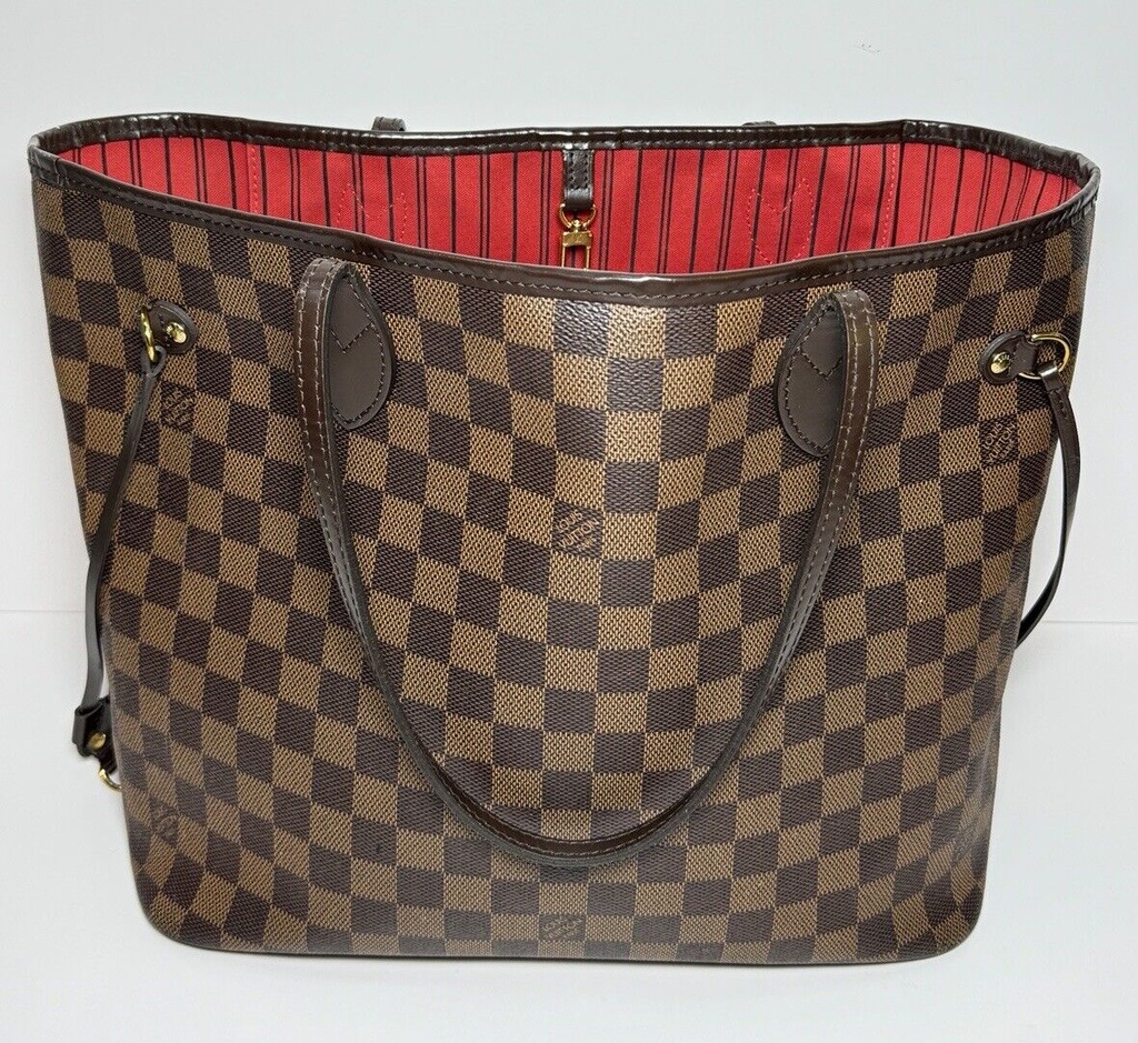 Louis Vuitton Damier Ebene Canvas Neverfull MM Shoulder Tote Bag N41358 #3