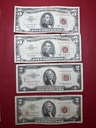 Lot of (8) 1953 1953a 1963 $5 $2 Red Seal Five Dollar Bills Vintage US Lot buy