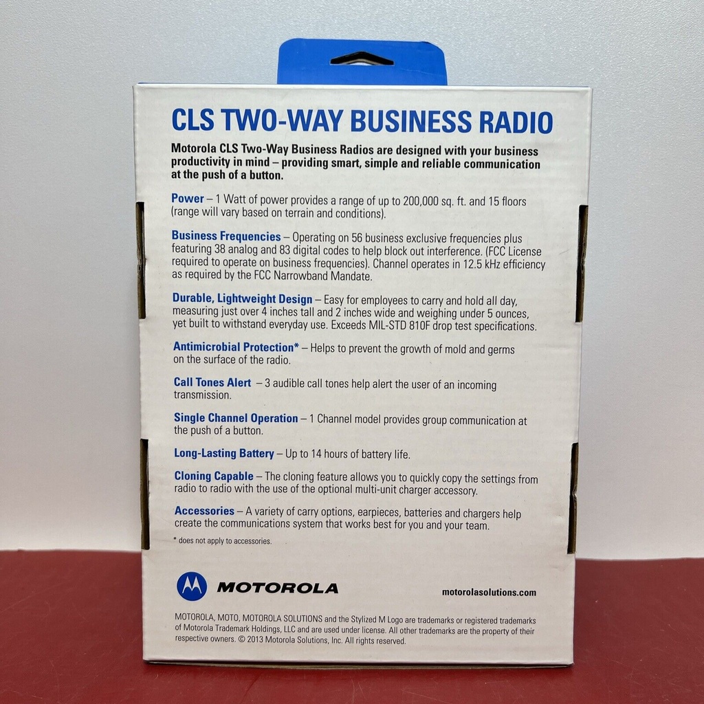 Motorola CLS1110 Business 2-Way Radio, Walkie Talkie 1 Chanel 1 Watt UHF #1