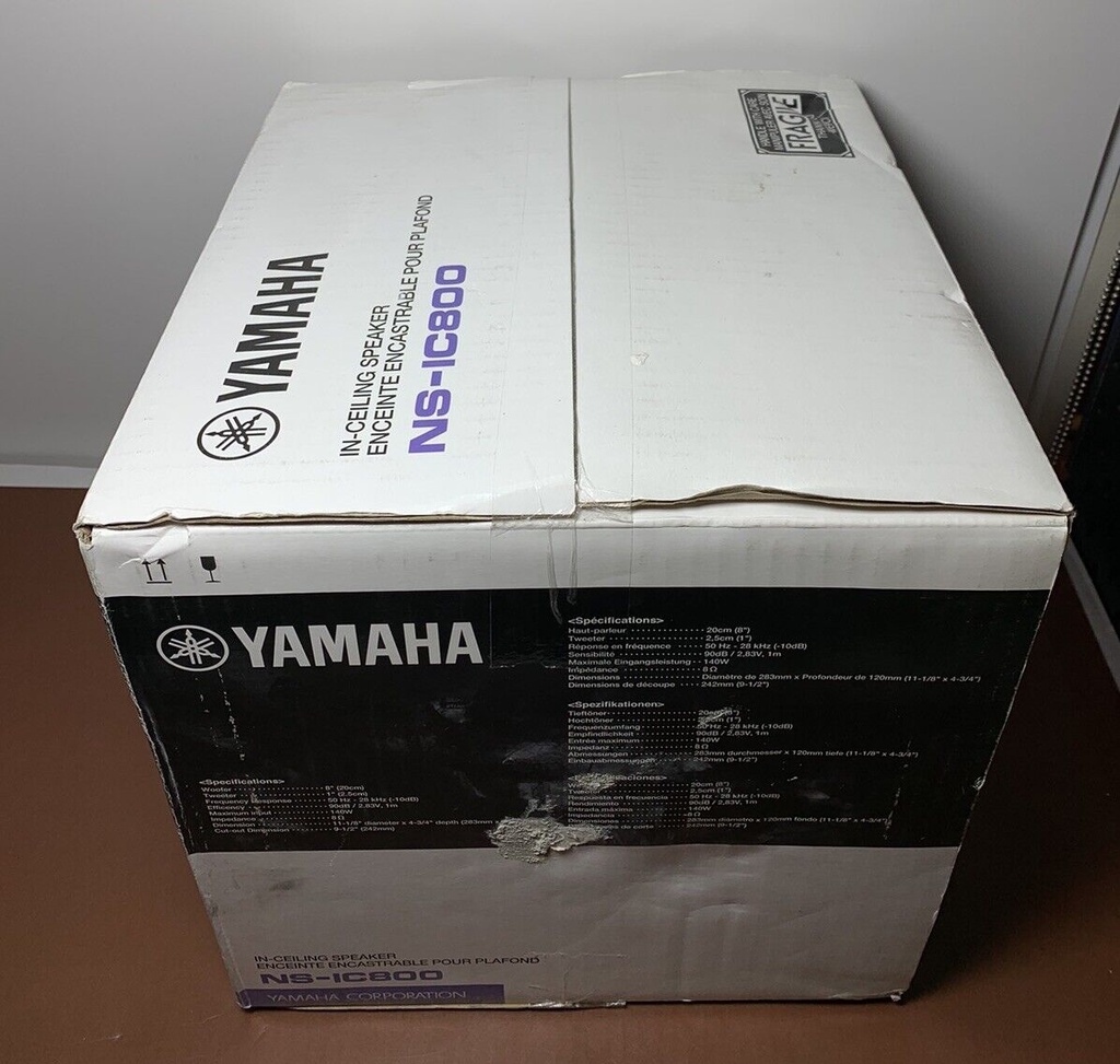 Yamaha NS-IC800WH 2-Way 8" Ceiling Speaker Pair -Brand New #4