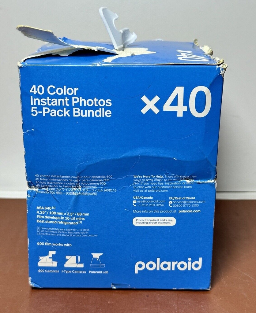 Polaroid Color 600 Film 40 Instant Photos 5 Pack Bundle -Brand New #3