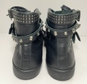 YSL SAINT LAURENT Studded High-Top Sneakers Size 35 Leather Black - 359804 price