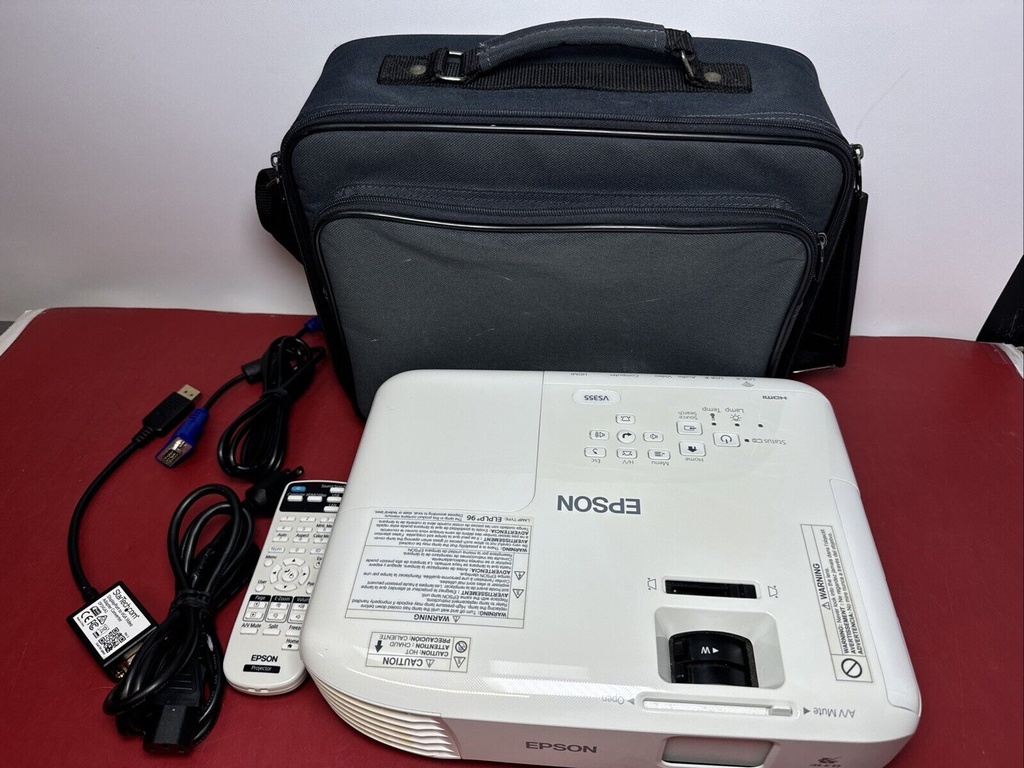 Epson VS355 (H840A) WXGA 3LCD Projector 3300 Lumens w/ Remote & Bag 240 Lamp Hrs #1