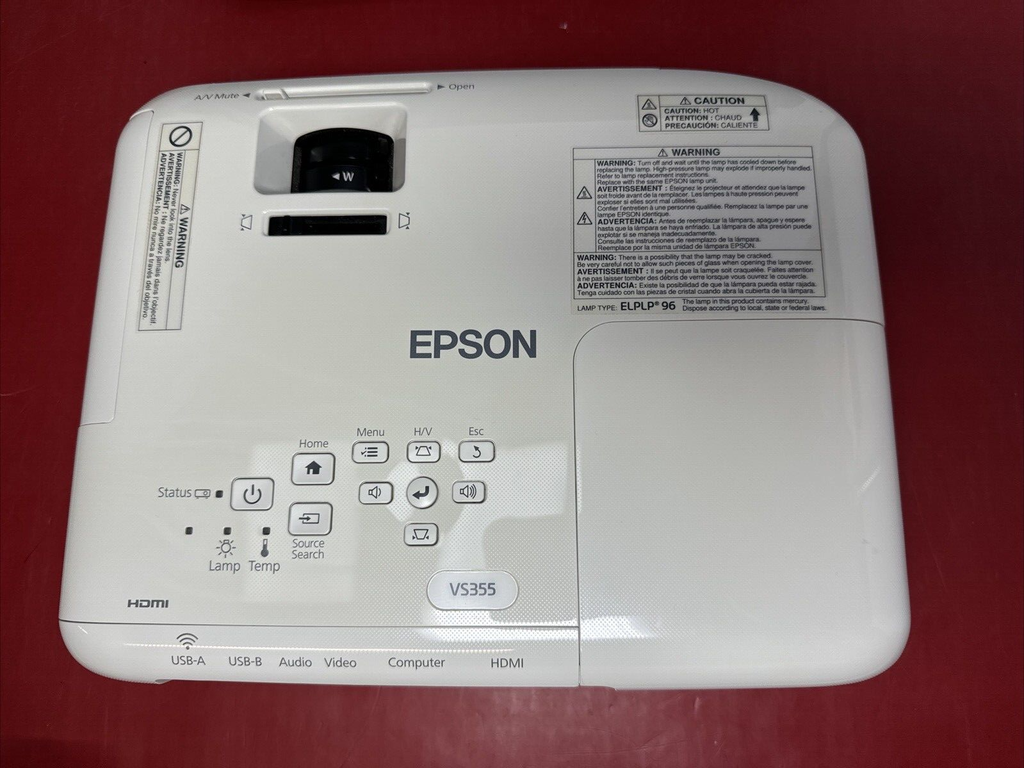 Epson VS355 (H840A) WXGA 3LCD Projector 3300 Lumens w/ Remote & Bag 240 Lamp Hrs #4