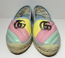 GUCCI Double G Marmont pastel matelasse leather espadrilles 34EU used