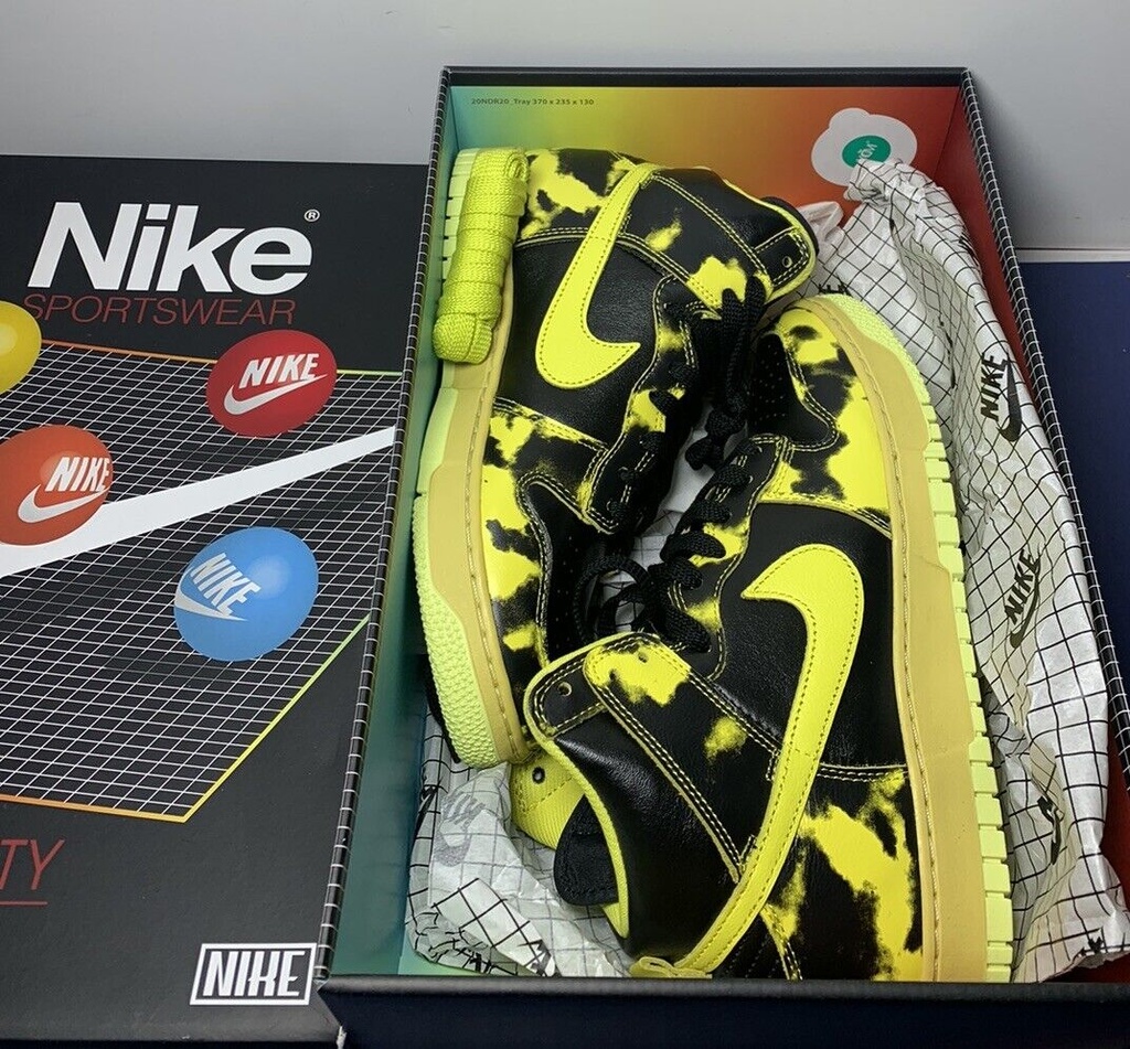 NIB Nike Dunk High 1985 SP Yellow Acid  DD9404-001. Size 8.5 Men’s #8