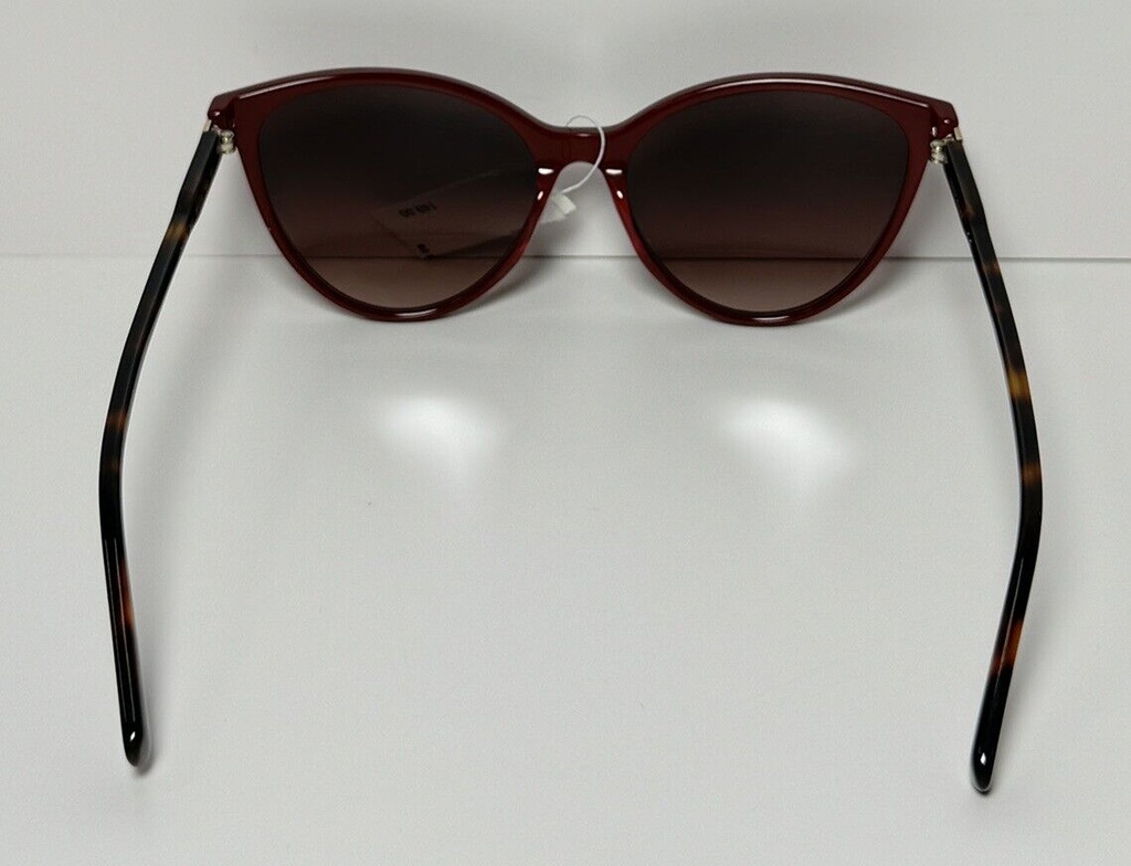 NEW Longchamp LO718S-601-56 BURGUNDY Sunglasses Havana Temples #2