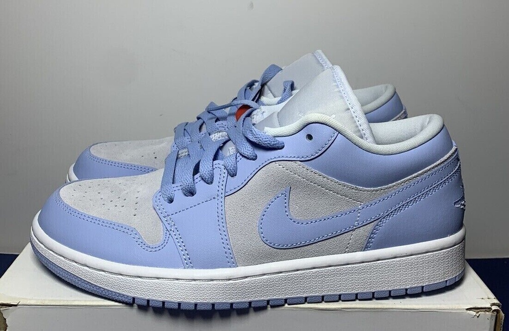 Nike Air Jordan 1 Low DC0774-050 Grey White Aluminum Blue Shoes - WMNS  S 10 #3