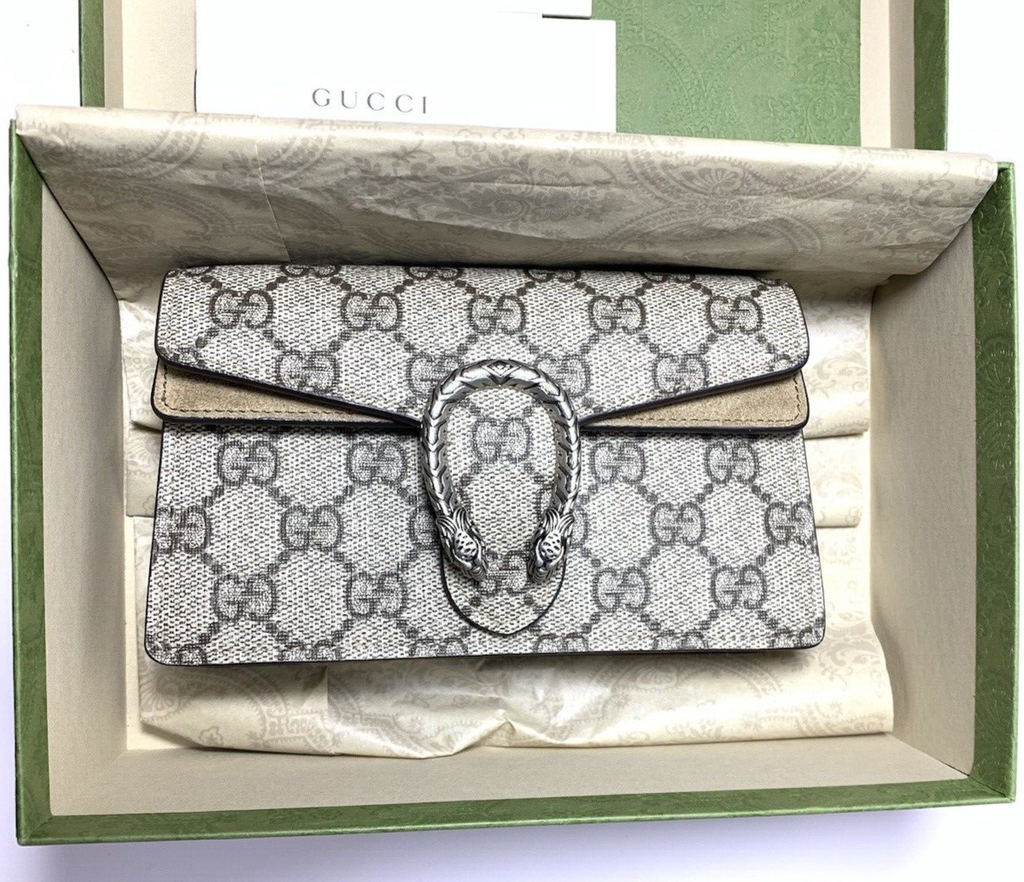 GUCCI Dionysus Super Mini GG Supreme Canvas Crossbody Bag -476432 #11