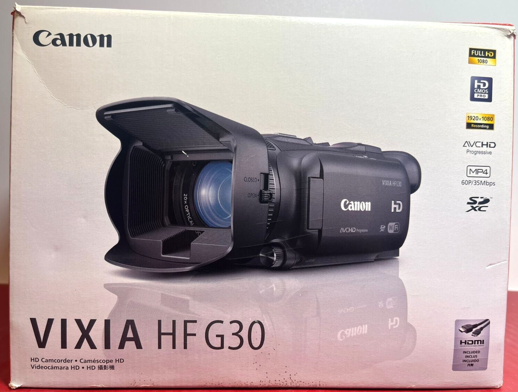 Canon VIXIA HF G30 Camcorder No Camera BOX ONLY W/ Charger & Accessories #1